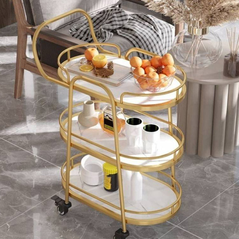 Rolling modern prépare table maison à manger en marbre de cuisine en marbre