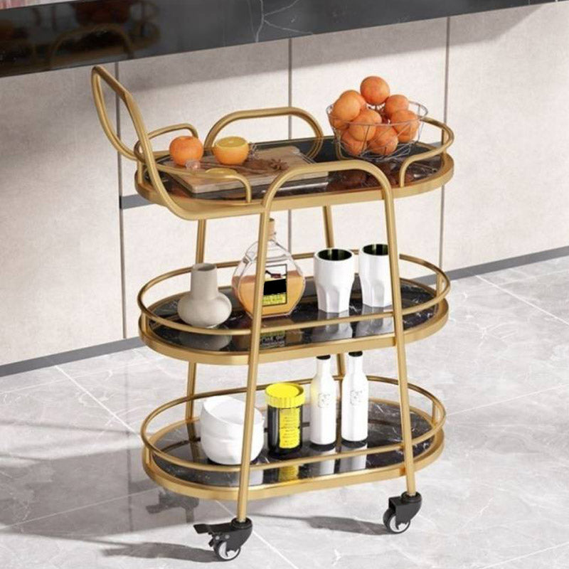 Rolling modern prépare table maison à manger en marbre de cuisine en marbre