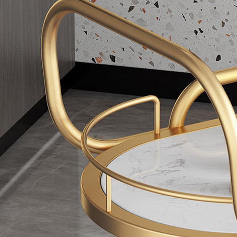 Rolling modern prépare table maison à manger en marbre de cuisine en marbre