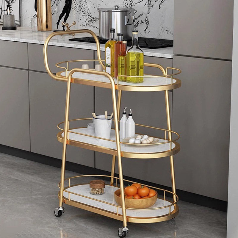 Rolling modern prépare table maison à manger en marbre de cuisine en marbre