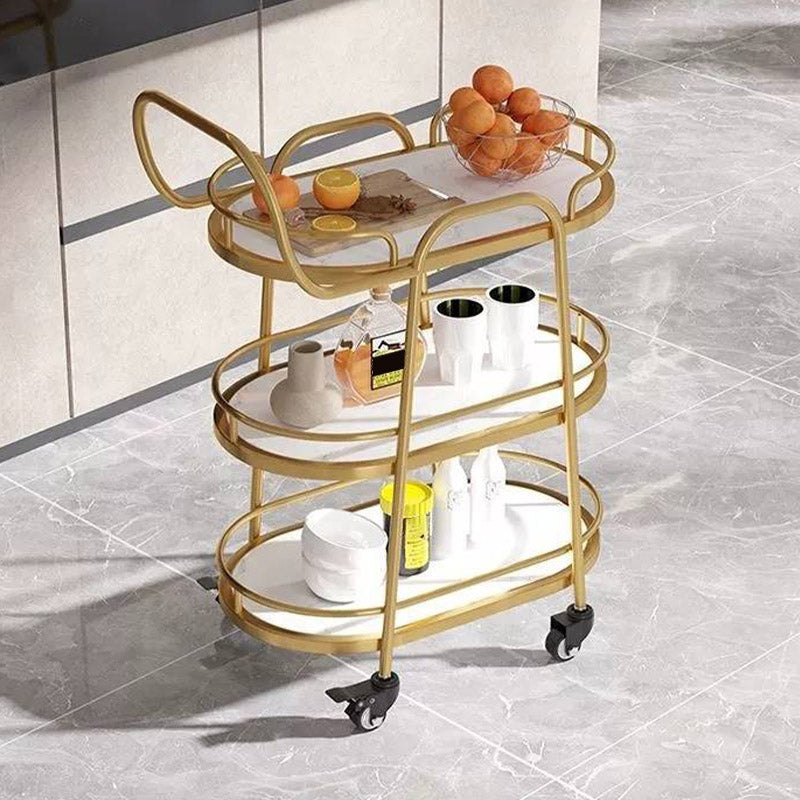 Rolling modern prépare table maison à manger en marbre de cuisine en marbre