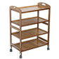 Rectangular Open Storage Prep Table Modern Dining Room Kitchen Trolley