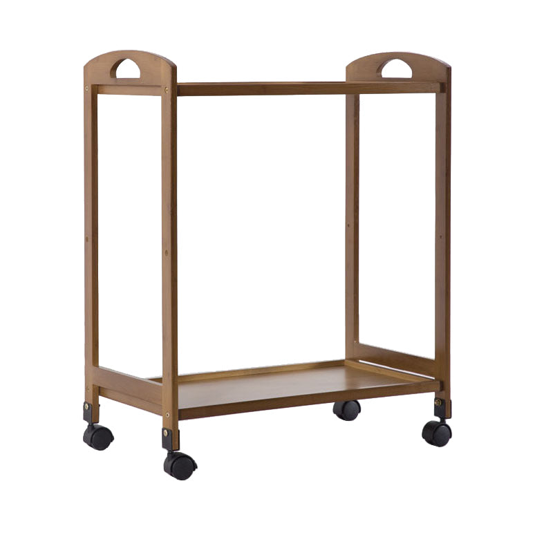 Rectangular Open Storage Prep Table Modern Dining Room Kitchen Trolley