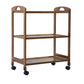Rectangular Open Storage Prep Table Modern Dining Room Kitchen Trolley