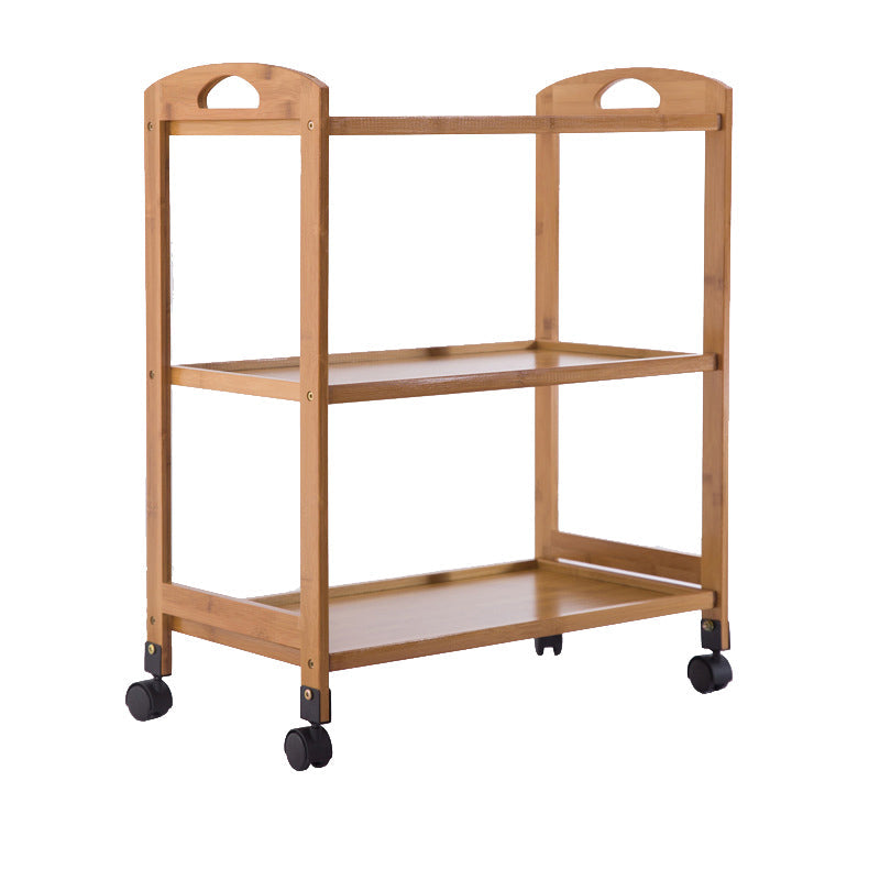 Rectangular Open Storage Prep Table Modern Dining Room Kitchen Trolley