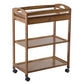 Rectangular Open Storage Prep Table Modern Dining Room Kitchen Trolley