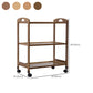 Rectangular Open Storage Prep Table Modern Dining Room Kitchen Trolley