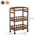 Rectangular Open Storage Prep Table Modern Dining Room Kitchen Trolley