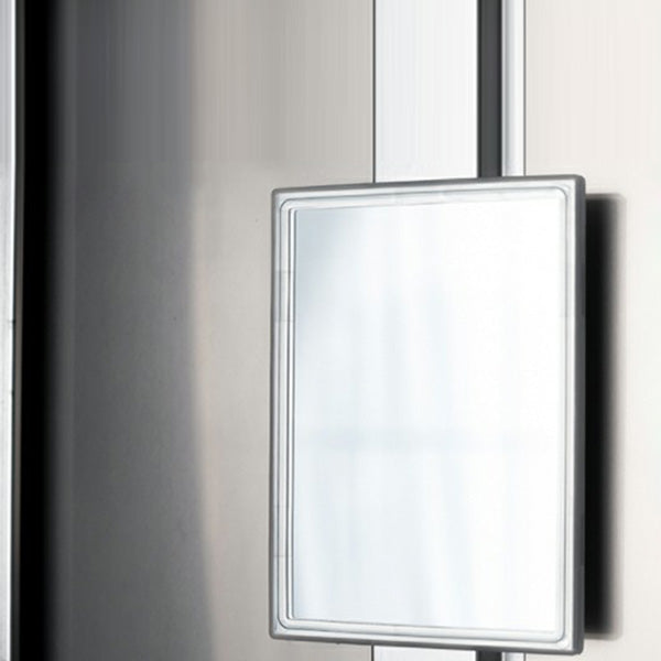 Silver Storage Cabinet with Hinged Doors Contemporary Steel Indoor Cabinet Clearhalo 'Armoires & Wardrobes' 'armoires_wardrobes' 'Bedroom Furniture' 'furn' 'furn_armoires_wardrobes' 'Furniture' 6693448