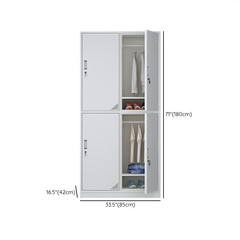 Moderner Stil grauer Aufbewahrungsschrank mit Scharnier -Türen Metallschrank für Badezimmer