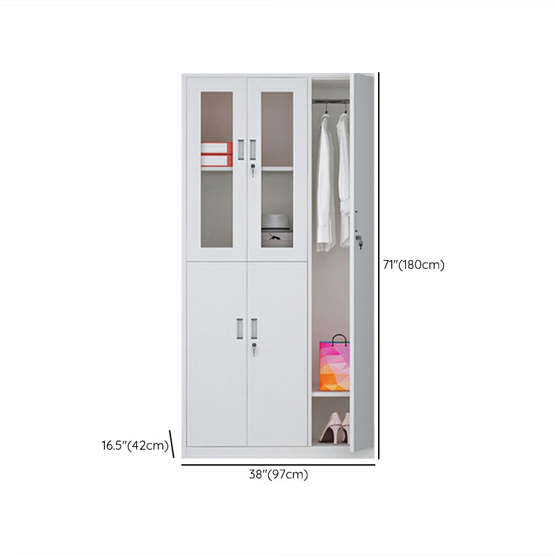 Moderner Stil grauer Aufbewahrungsschrank mit Scharnier -Türen Metallschrank für Badezimmer