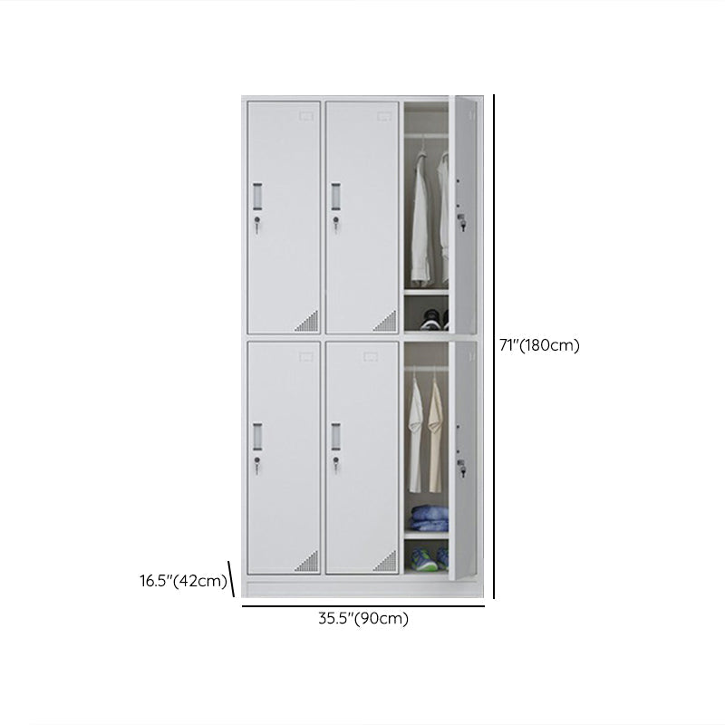 Moderner Stil grauer Aufbewahrungsschrank mit Scharnier -Türen Metallschrank für Badezimmer