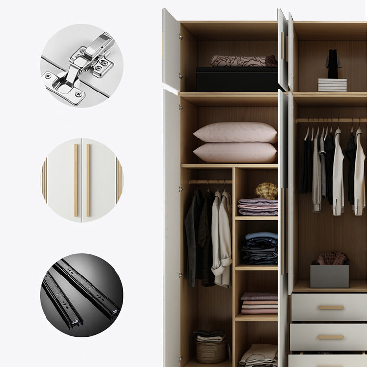 Gabinetto del guardaroba incernierato con armadio contemporaneo dell'asta di abbigliamento