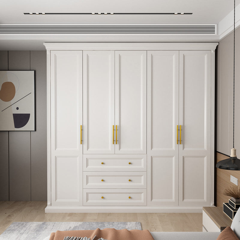 Solid Wood Wardrobe Armoire with Shelves French Country Wardrobe Cabinet Clearhalo 'Armoires & Wardrobes' 'armoires_wardrobes' 'Bedroom Furniture' 'furn' 'furn_armoires_wardrobes' 'Furniture' 6693528