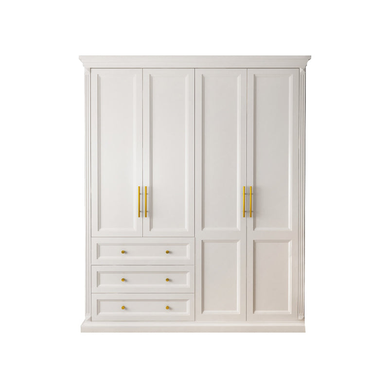 Solid Wood Wardrobe Armoire with Shelves French Country Wardrobe Cabinet 69"L x 24"W x 91"H Armoires & Wardrobes Clearhalo 'Armoires & Wardrobes' 'armoires_wardrobes' 'Bedroom Furniture' 'furn' 'furn_armoires_wardrobes' 'Furniture' 6693530