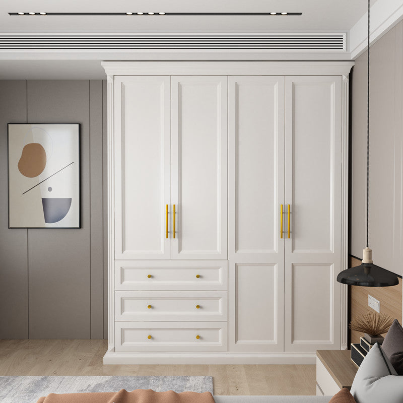 Solid Wood Wardrobe Armoire with Shelves French Country Wardrobe Cabinet Clearhalo 'Armoires & Wardrobes' 'armoires_wardrobes' 'Bedroom Furniture' 'furn' 'furn_armoires_wardrobes' 'Furniture' 6693531