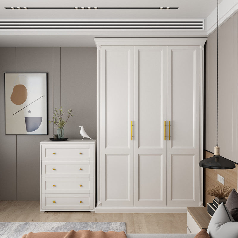 Solid Wood Wardrobe Armoire with Shelves French Country Wardrobe Cabinet Clearhalo 'Armoires & Wardrobes' 'armoires_wardrobes' 'Bedroom Furniture' 'furn' 'furn_armoires_wardrobes' 'Furniture' 6693533