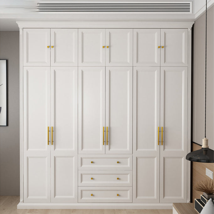 Solid Wood Wardrobe Armoire with Shelves French Country Wardrobe Cabinet Clearhalo 'Armoires & Wardrobes' 'armoires_wardrobes' 'Bedroom Furniture' 'furn' 'furn_armoires_wardrobes' 'Furniture' 6693535