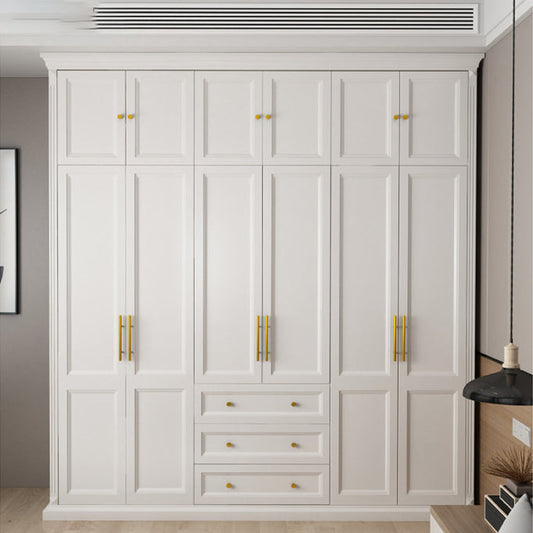 Solid Wood Wardrobe Armoire with Shelves French Country Wardrobe Cabinet Clearhalo 'Armoires & Wardrobes' 'armoires_wardrobes' 'Bedroom Furniture' 'furn' 'furn_armoires_wardrobes' 'Furniture' 6693535