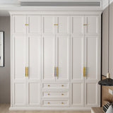 Solid Wood Wardrobe Armoire with Shelves French Country Wardrobe Cabinet Clearhalo 'Armoires & Wardrobes' 'armoires_wardrobes' 'Bedroom Furniture' 'furn' 'furn_armoires_wardrobes' 'Furniture' 6693535