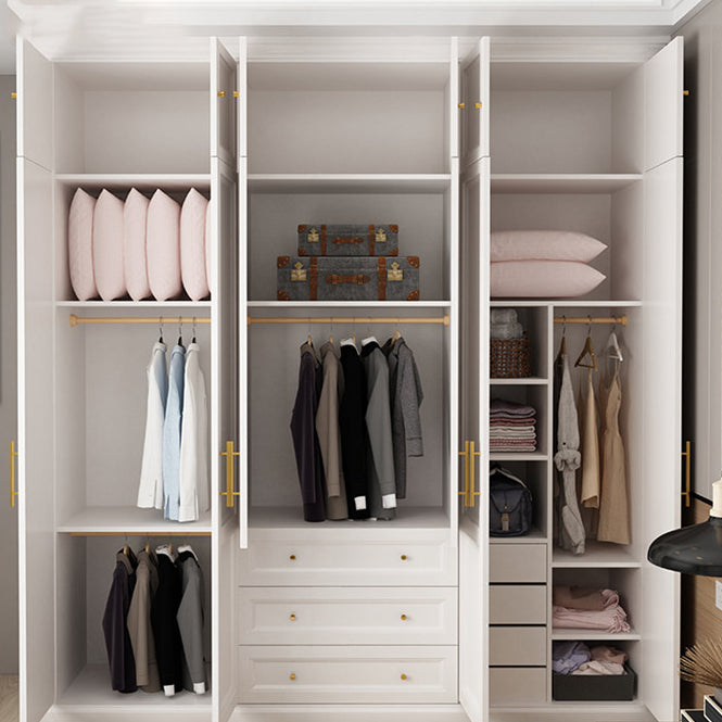 Solid Wood Wardrobe Armoire with Shelves French Country Wardrobe Cabinet Clearhalo 'Armoires & Wardrobes' 'armoires_wardrobes' 'Bedroom Furniture' 'furn' 'furn_armoires_wardrobes' 'Furniture' 6693539