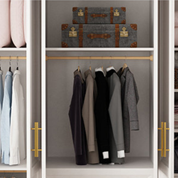 Solid Wood Wardrobe Armoire with Shelves French Country Wardrobe Cabinet Clearhalo 'Armoires & Wardrobes' 'armoires_wardrobes' 'Bedroom Furniture' 'furn' 'furn_armoires_wardrobes' 'Furniture' 6693541