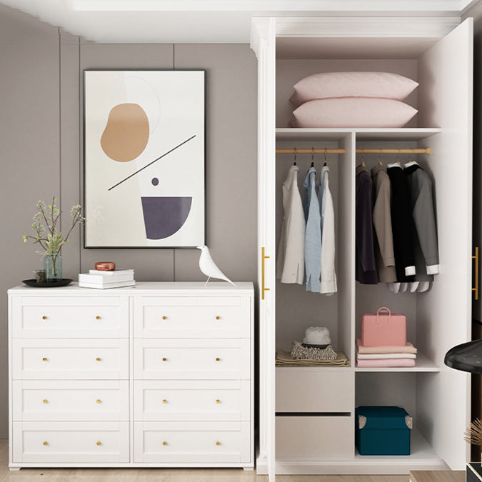 Solid Wood Wardrobe Armoire with Shelves French Country Wardrobe Cabinet Clearhalo 'Armoires & Wardrobes' 'armoires_wardrobes' 'Bedroom Furniture' 'furn' 'furn_armoires_wardrobes' 'Furniture' 6693542