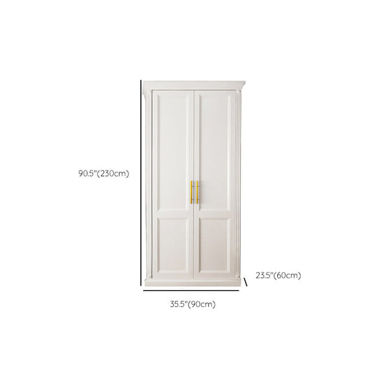 Solid Wood Wardrobe Armoire with Shelves French Country Wardrobe Cabinet Clearhalo 'Armoires & Wardrobes' 'armoires_wardrobes' 'Bedroom Furniture' 'furn' 'furn_armoires_wardrobes' 'Furniture' 6693543