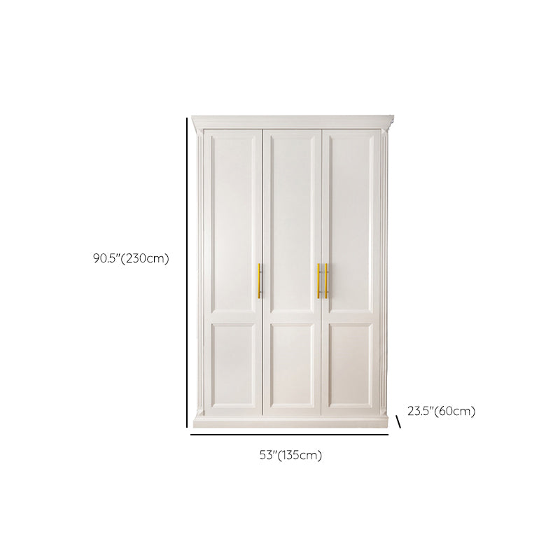Solid Wood Wardrobe Armoire with Shelves French Country Wardrobe Cabinet Clearhalo 'Armoires & Wardrobes' 'armoires_wardrobes' 'Bedroom Furniture' 'furn' 'furn_armoires_wardrobes' 'Furniture' 6693544
