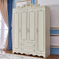 French Country Wardrobe Cabinet with Shelves Wood Wardrobe Closet