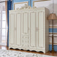 French Country Wardrobe Cabinet with Shelves Wood Wardrobe Closet