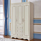 French Country Wardrobe Cabinet with Shelves Wood Wardrobe Closet