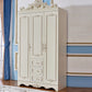 French Country Wardrobe Cabinet with Shelves Wood Wardrobe Closet