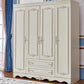 French Country Wardrobe Cabinet with Shelves Wood Wardrobe Closet