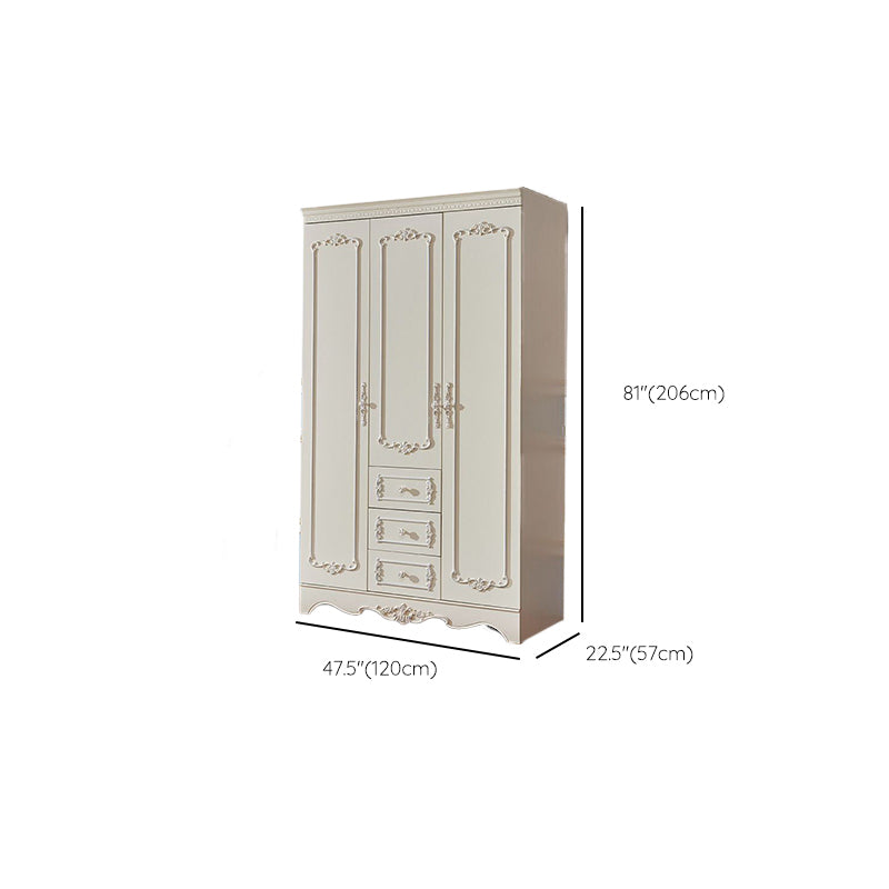 French Country Wardrobe Cabinet with Shelves Wood Wardrobe Closet