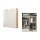 Contemporary Wardrobe Closet with Drawer White Wardrobe Cabinet