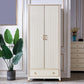 Solid Wood Wardrobe Cabinet French Country White Wardrobe Armoire