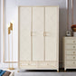 Solid Wood Wardrobe Cabinet French Country White Wardrobe Armoire