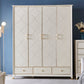 Solid Wood Wardrobe Cabinet French Country White Wardrobe Armoire