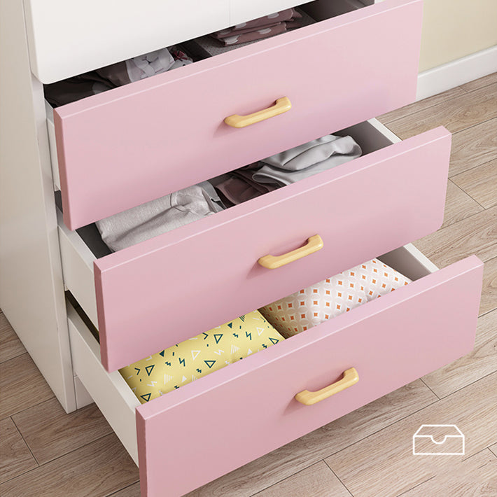 Entwickelte Holzgarderobe Rettungsschrank weißer und rosa Garderobe Schrank