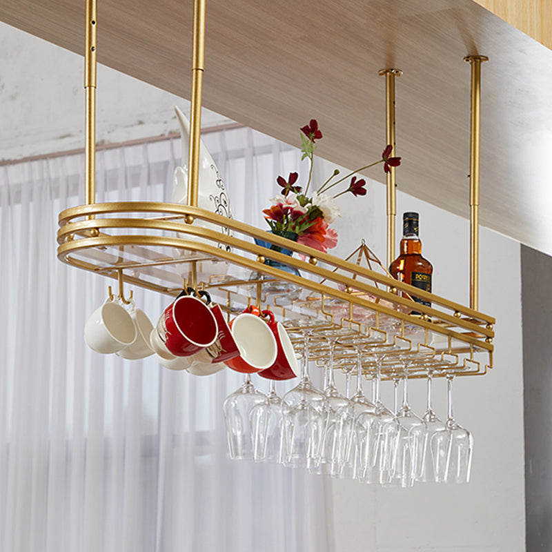 Porte-vin en verre et en étouffage industriel support en métal