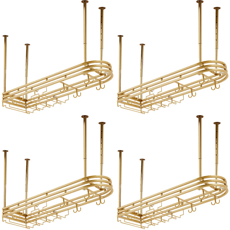 Industrial Hanging Glass & Stemware Holder Metal Wine Holder