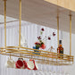 Industrial Hanging Glass & Stemware Holder Metal Wine Holder