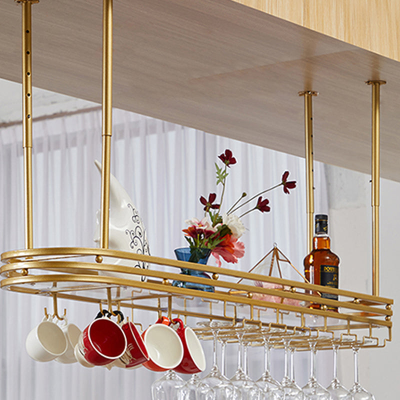 Porte-vin en verre et en étouffage industriel support en métal