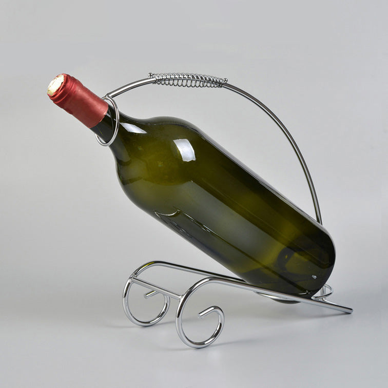 Porta di vino da banco in metallo controcette moderna porta bottiglia di vino in ottone