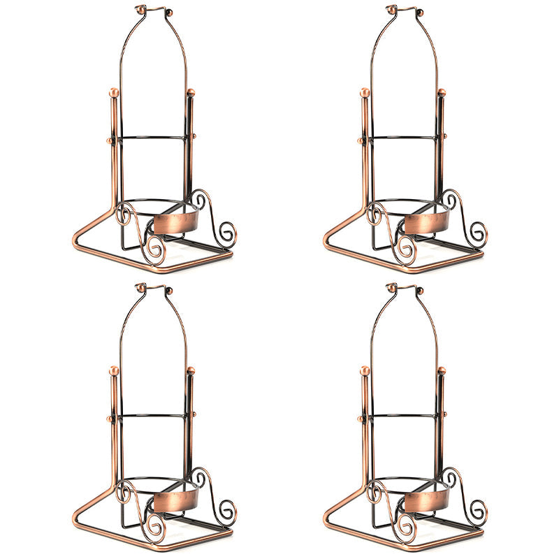 Metal Countertop Wine Glass Rack Modern Brass Wine Bottle Holder