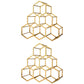 Metal Countertop Wine Glass Rack Modern Stackable Wine Bottle Holder in Gold 14"L x 7"W x 13"H 2 Piece Set Clearhalo 'furn' 'furn_wine_racks' 'Furniture' 'Kitchen & Dining Furniture' 'Wine Racks' 'wine_racks' 6693729