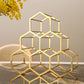 Metal Countertop Wine Glass Rack Modern Stackable Wine Bottle Holder in Gold Clearhalo 'furn' 'furn_wine_racks' 'Furniture' 'Kitchen & Dining Furniture' 'Wine Racks' 'wine_racks' 6693731
