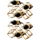 Metal Countertop Wine Glass Rack Modern Stackable Wine Bottle Holder in Gold 16"L x 6"W x 12"H 2 Piece Set Clearhalo 'furn' 'furn_wine_racks' 'Furniture' 'Kitchen & Dining Furniture' 'Wine Racks' 'wine_racks' 6693732