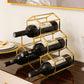 Metal Countertop Wine Glass Rack Modern Stackable Wine Bottle Holder in Gold Clearhalo 'furn' 'furn_wine_racks' 'Furniture' 'Kitchen & Dining Furniture' 'Wine Racks' 'wine_racks' 6693733